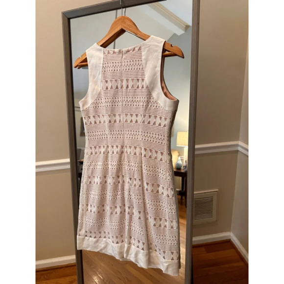 Women's J. Howard White & Pink Lace Dress Size 6‎ - Picture 4 of 4